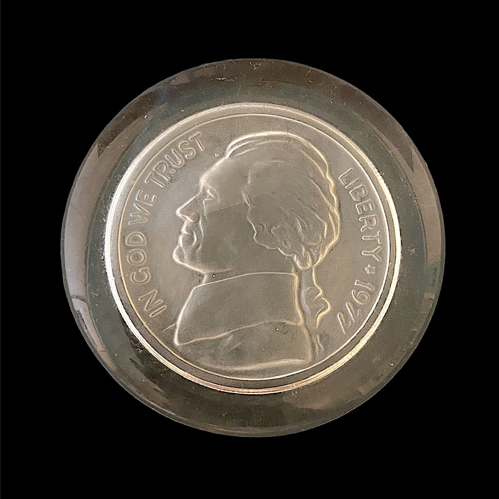 Vintage Collectors Lenox Thomas Jefferson 1977 Glass Paper Weight